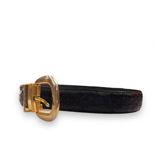 Vintage Ostrich Leather Belt - Picture 1 of 3